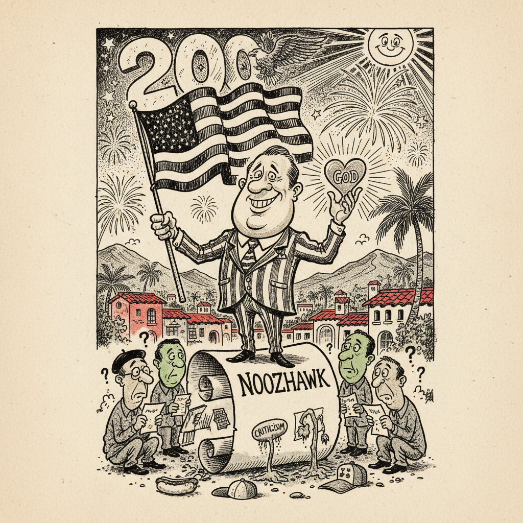 Noozhawk Publishes Article Affirming Love for God, Life, and America Amidst Bicentennial Celebrations