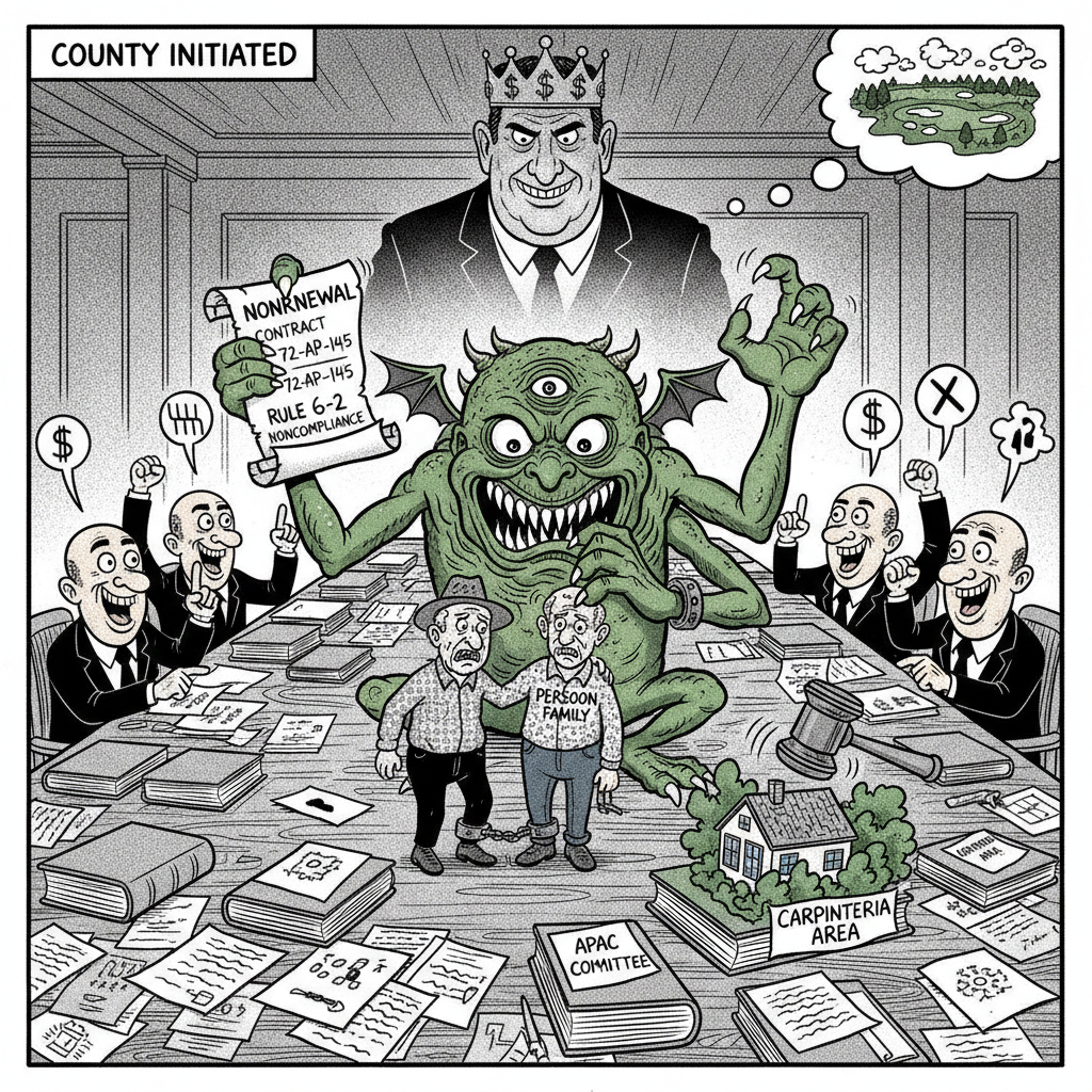 BOARDS OF SUPERVISORS TO FARMERS: DROP DEAD (THEN PAY UP)
