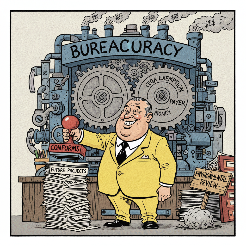 BUREAUCRATS CONFORM TO MORE BUREAUCRACY! CEQA SHIELD ENGAGED FOR ‘ADMIN’!