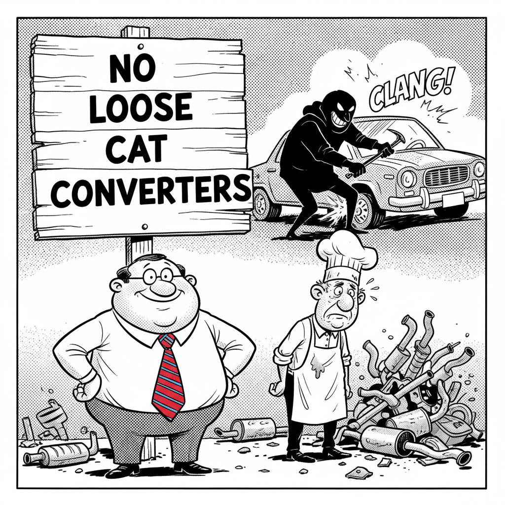 CAT CONVERTER CONUNDRUM: COUNTY CRACKS DOWN ON GRANDPAS, NOT CRIMINALS