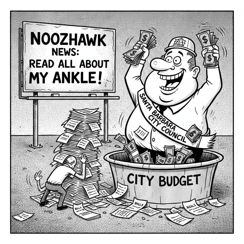 CITY BUDGET: MORE FUDGE THAN FUNDS! ENBERG'S ANKLE HAS MORE STABILITY!