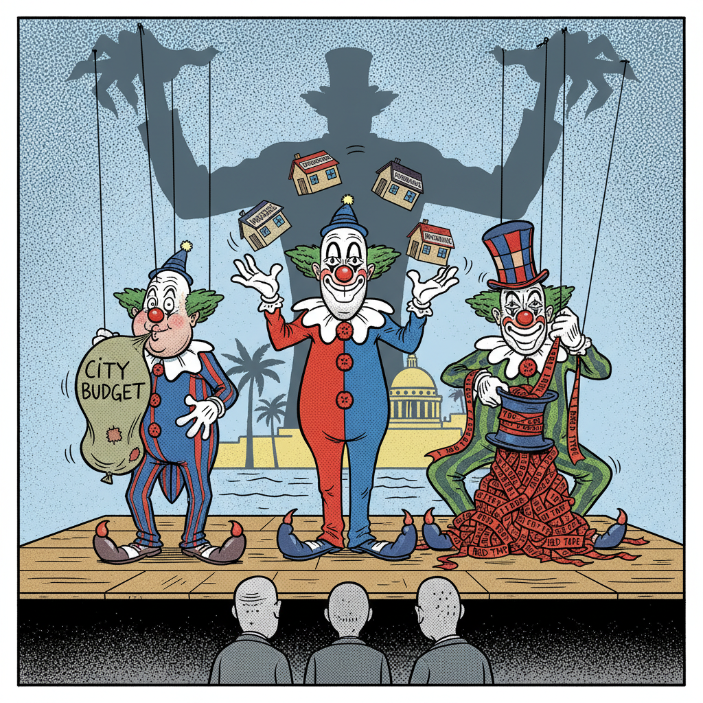 CITY COUNCIL CARNIVAL: CANDIDATES CLOWN ON HOUSING, REALITY CHECK REQUIRED