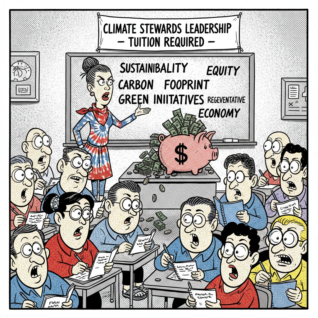 CLIMATE CULT SEEKS NEW RECRUITS FOR HIGH-PRICED BRAINWASHING