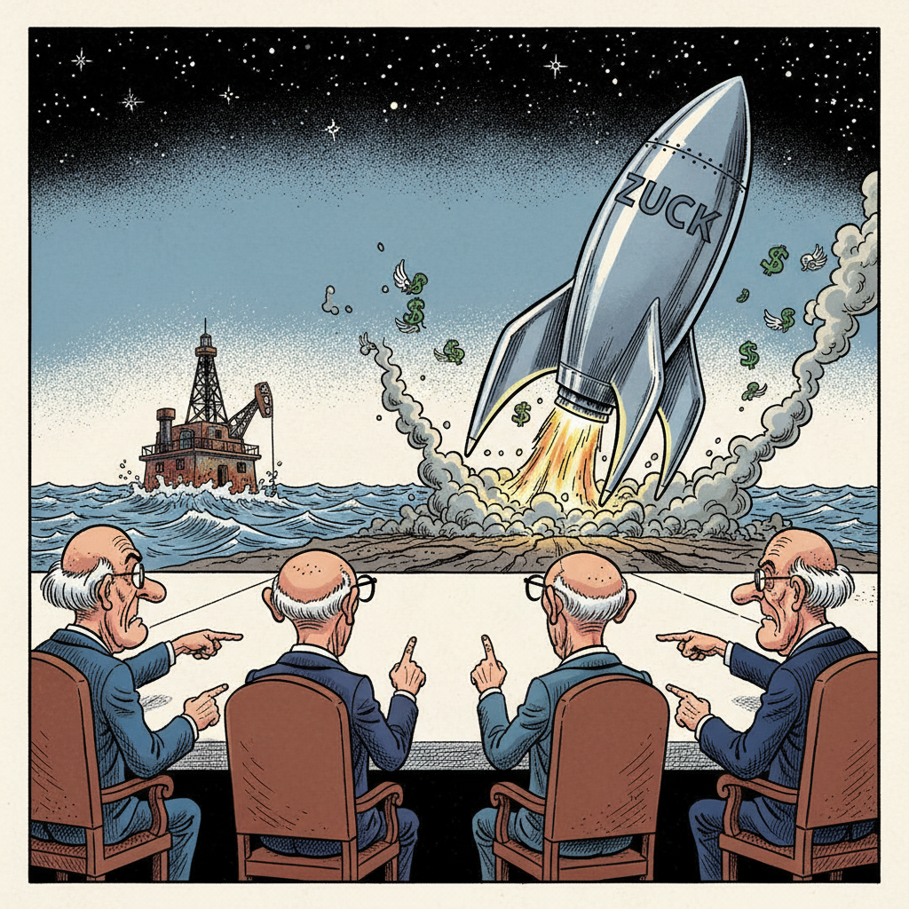 COASTAL COMEDY: GOLD-PLATED BUREAUCRATS TARGET OIL WHILE ZUCKERBERG'S ROCKETS FLY!