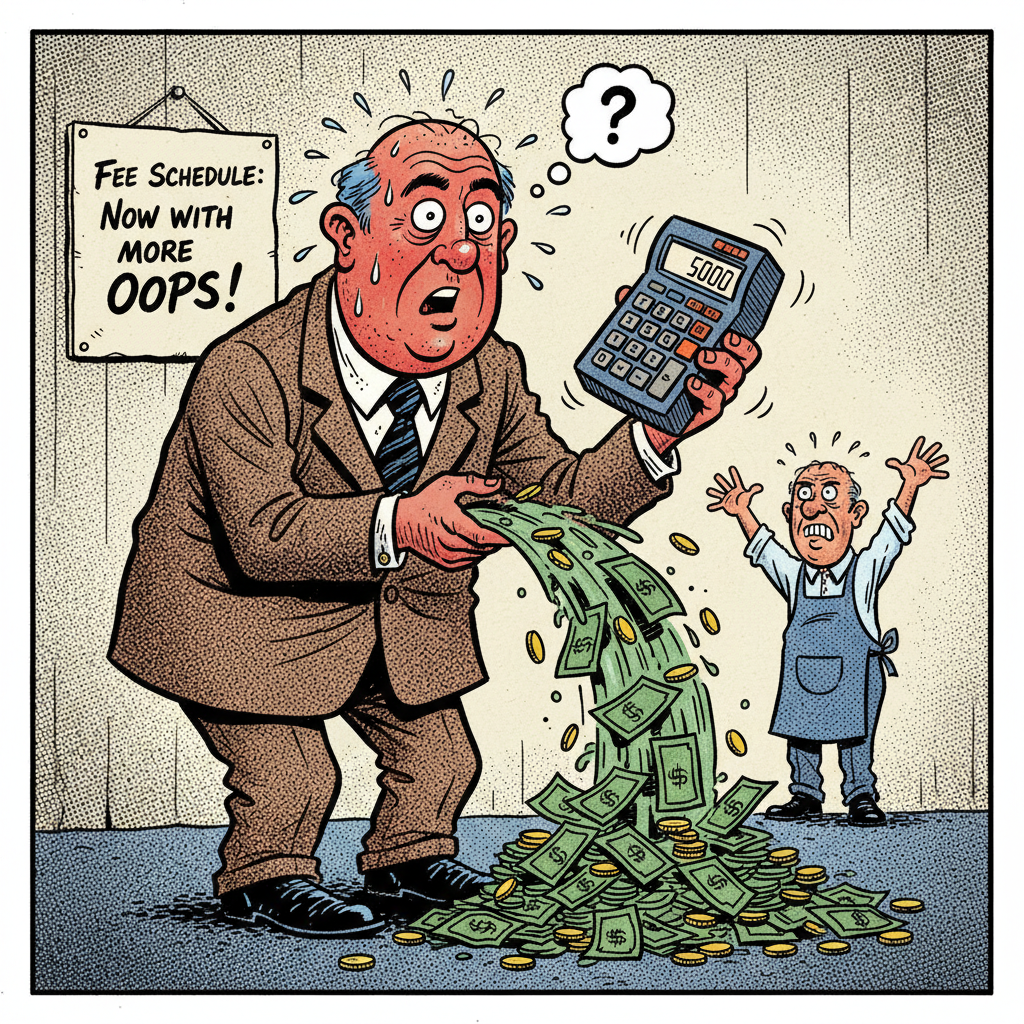 COUNTY BOSSES ADMIT THEY DON'T KNOW HOW TO COUNT, PROMISE TO RE-DO FEE HIKE!
