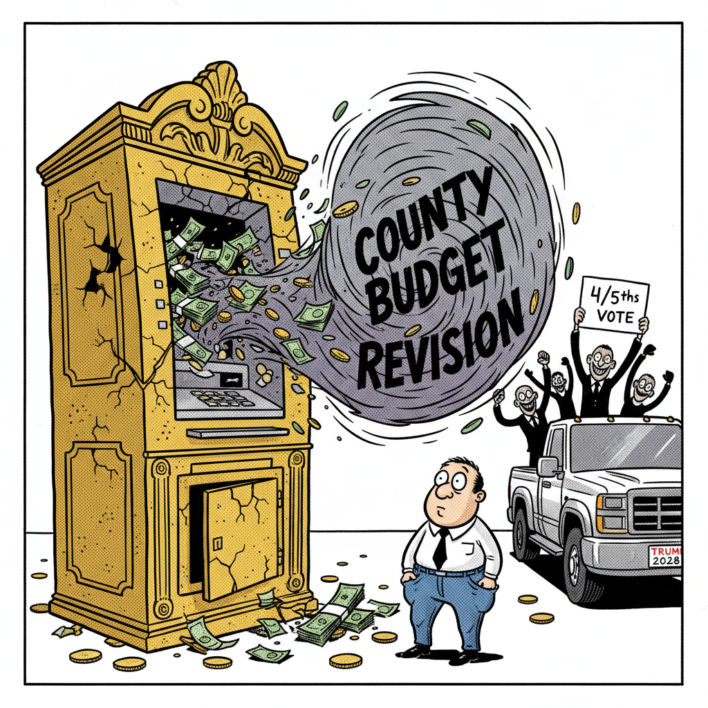 COUNTY BUDGET: WHERE'S THE MONEY GOING? INTO THE VOID, OBVIOUSLY!