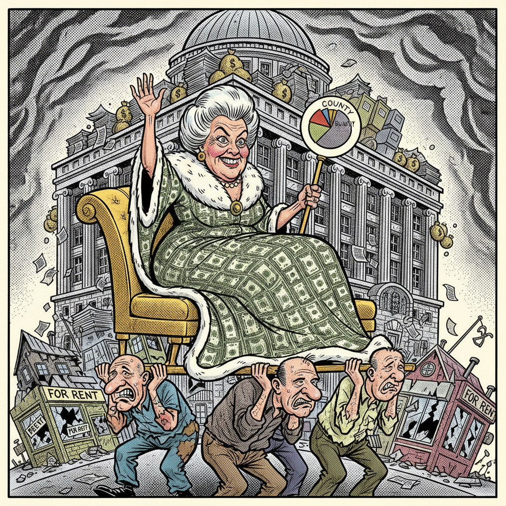 COUNTY CHIEF EXECUTIVE SAILS OFF INTO THE SUNSET, LEAVING TAXPAYERS A PARTING 'GIFT'