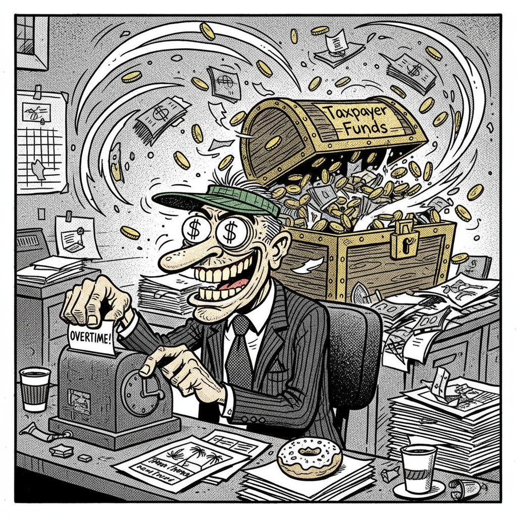 COUNTY COFFERS LOOTED: CLERICAL CRIME WAVE HITS SHORE!