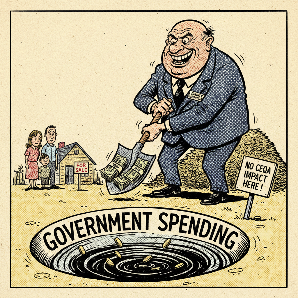 COUNTY COUNCILS NEW TAX GRAB: CALLS IT 'NOT A PROJECT' TO DODGE CEQA