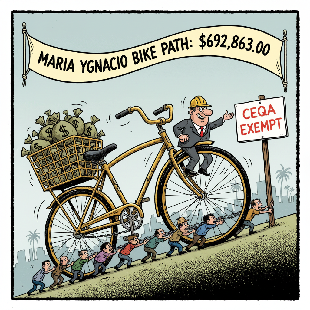 COUNTY LEADERS BICYCLE TAXPAYER CASH TO SOUTHERN CALIFORNIA CONTRACTOR