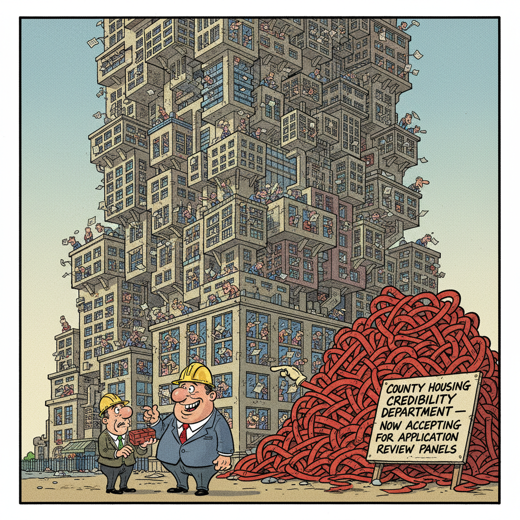 COUNTY'S HOUSING 'CREDIBILITY GAP' IS JUST ANOTHER WORD FOR 'TAX REVENUE SHORTFALL'