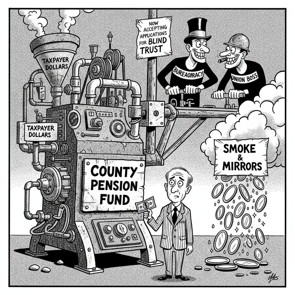 COUNTY’S PENSION PLUNDER: TWO MORE PATSIES NEEDED FOR RETIREMENT BOARD