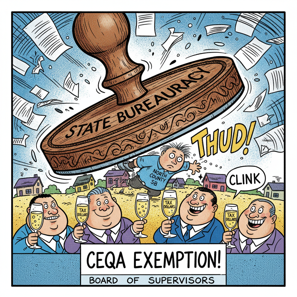 COUNTY TO DUMP 'INCOMPETENT' ON NORTH COUNTY—CEQA SAYS 'NO PROBLEM'!
