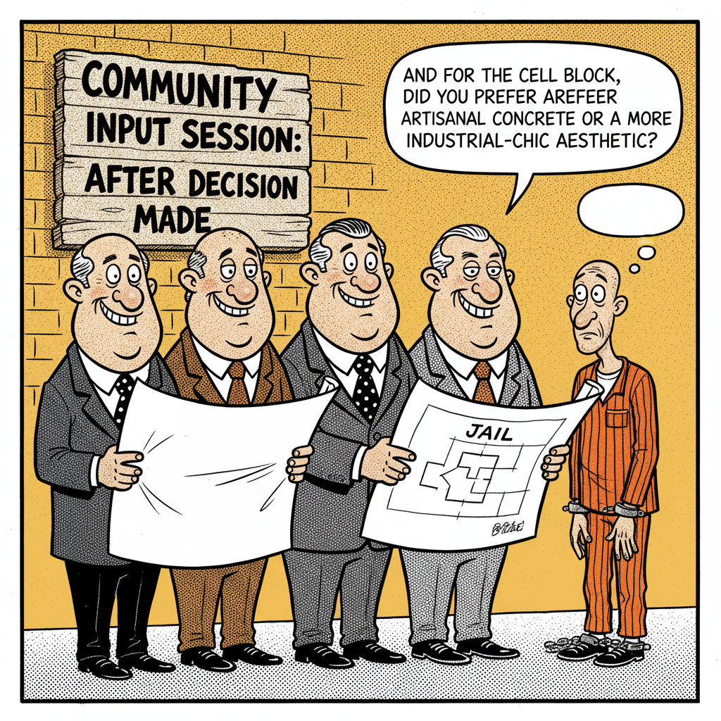 COUNTY TO INMATES: 'HAVE IT YOUR WAY!' AS JAIL EXPANSION SEEKS 'INPUT'