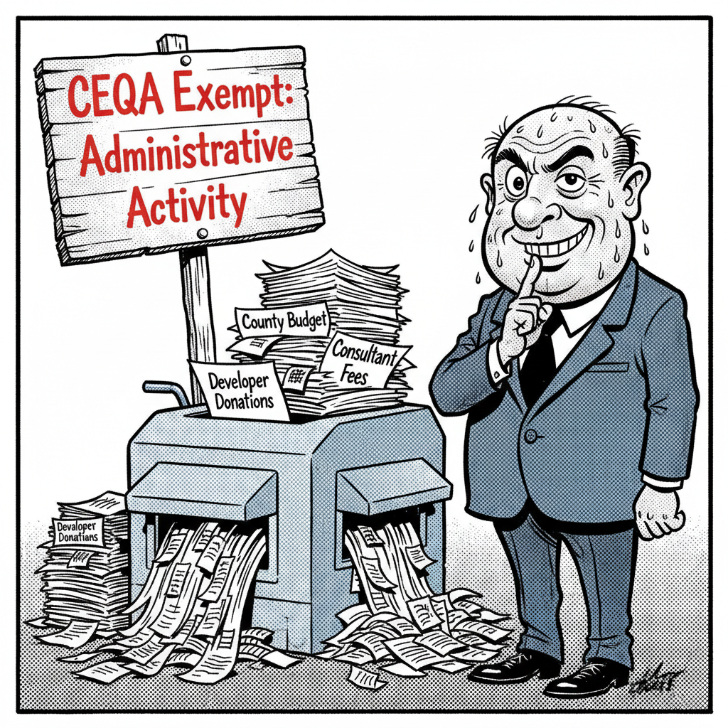 COUNTY TO SHRED DOCS: NOTHING TO SEE HERE, FOLKS, JUST "ADMIN"!