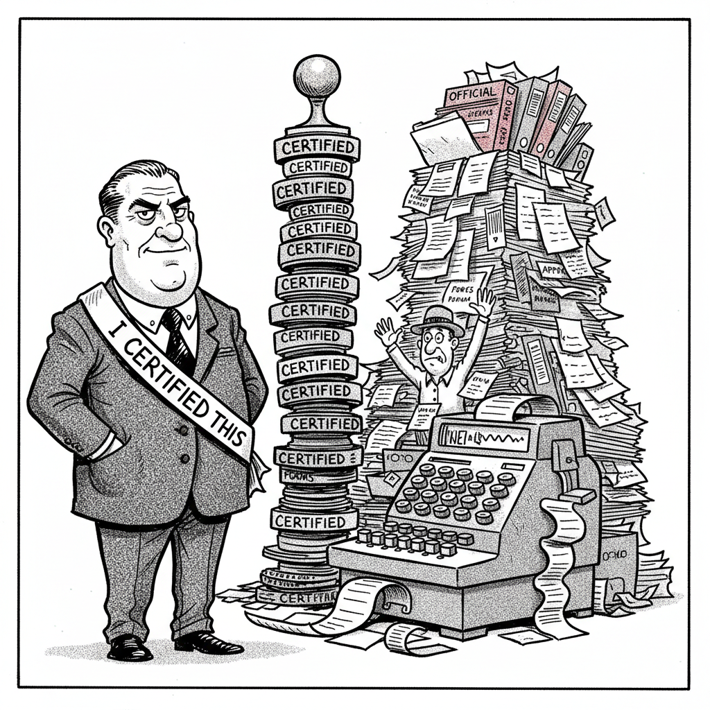 ELECTION 'CERTIFIED': COUNTY BUREAUCRACY INVENTORIES THEIR OWN HANDIWORK