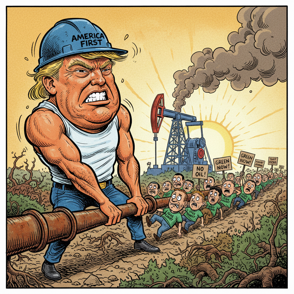 EMINENT DOMAIN FOR OIL? TRUMP TAMES GREEN BLOB, BOOSTS BLACK GOLD!