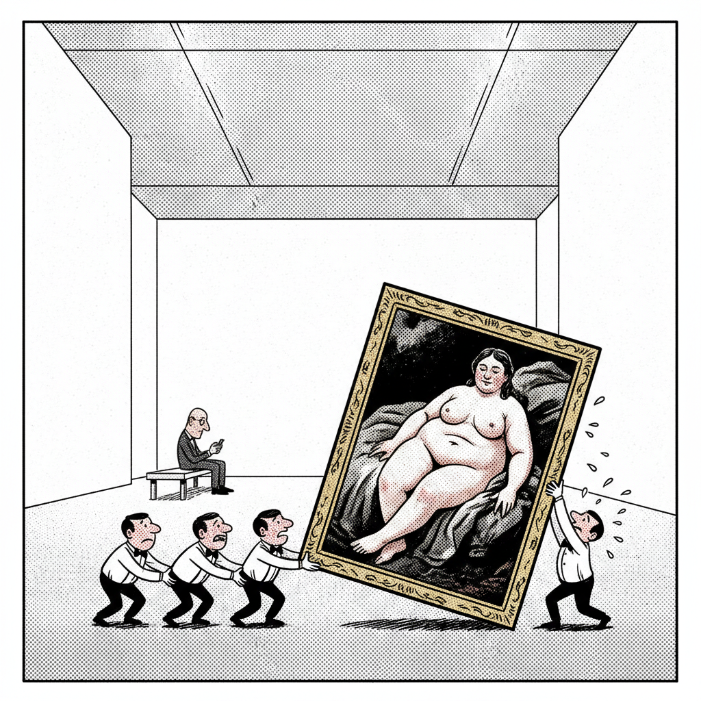 FINALLY! HIGH ART INSPIRED BY REAL LIFE! BILLIONAIRES PAY FOR UNDRESSED BODIES