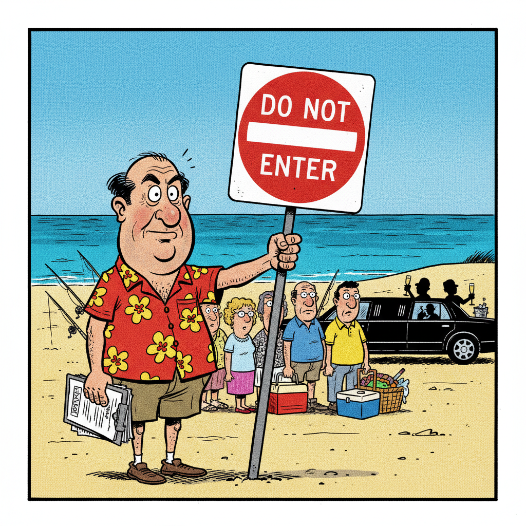 FINALLY! MORE BEACHES FOR BUREAUCRATS!