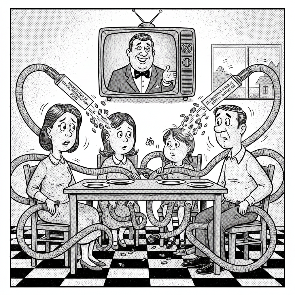 FOURTEEN WAYS TO EMPTY YOUR WALLET: LOCAL NEWS GIVES CIVICS LESSON ON SACRAMENTO SHAKEDOWN
