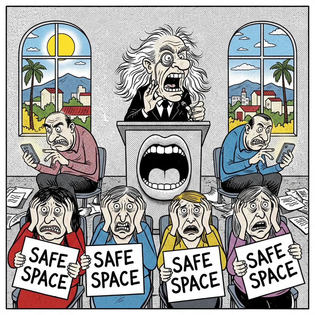 FREE SPEECH! LEFTISTS FLEE! IS SANTA BARBARA READY FOR A DIALOGUE?