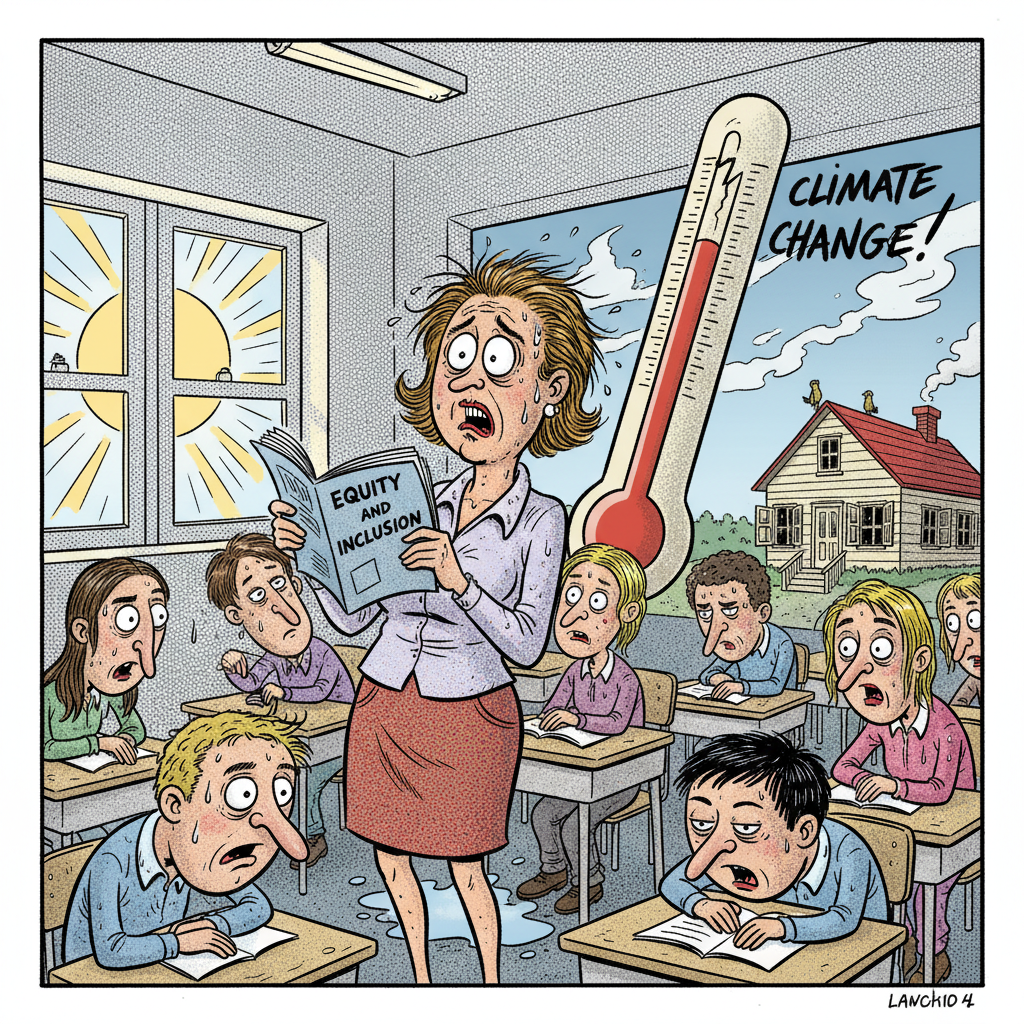 GLOBAL WARMING IS SO HOT, TEACHERS CAN'T HANDLE IT! OR MAYBE IT'S JUST A MONDAY.