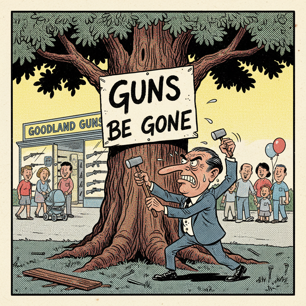 GOLETA'S GUN GRABBERS AIM FOR YOUR RIGHTS, HIT DAYCARE