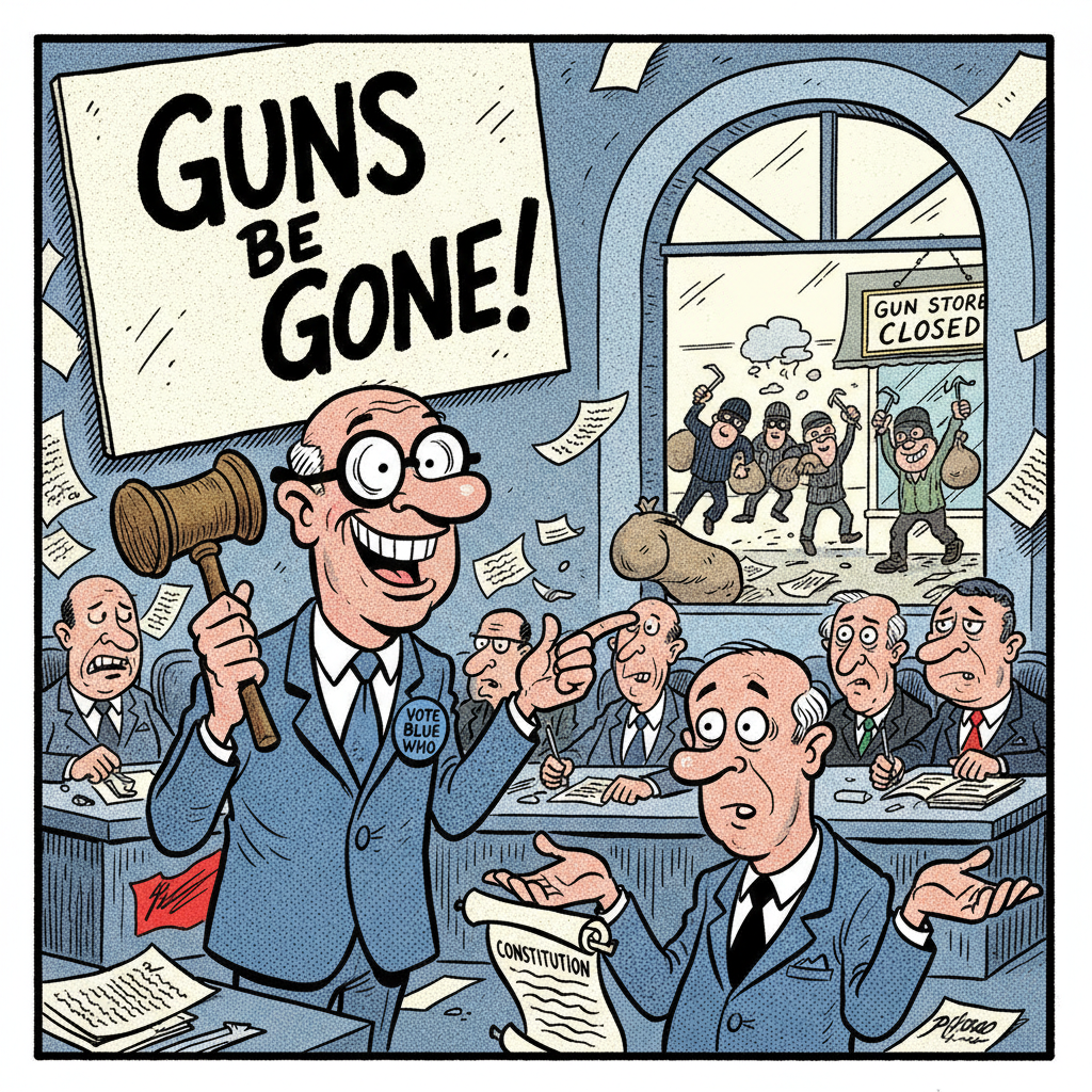 GOLETA'S LATEST MASTERSTROKE: BANNING BULLETS, NOT BAD GUYS!