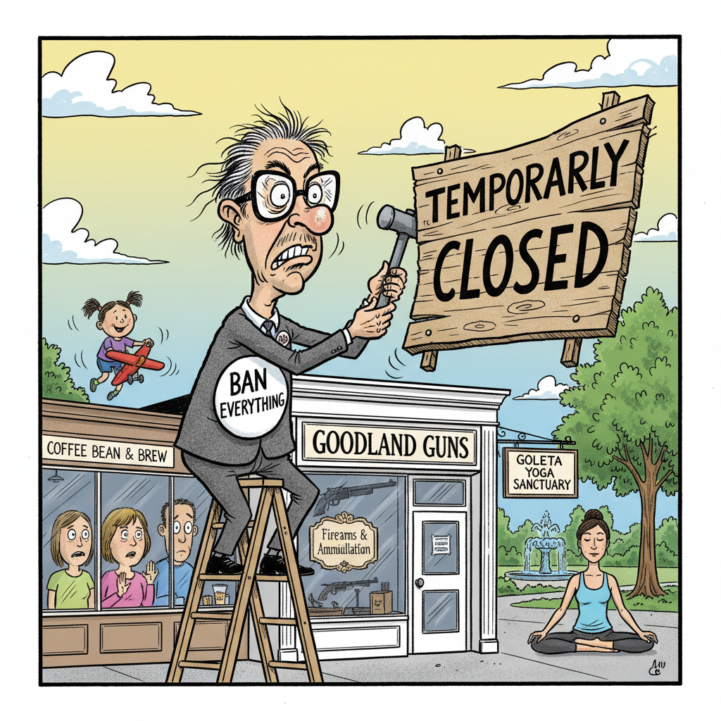 GOLETA'S LATEST MASTERSTROKE: BANNING FREEDOM ONE 'TEMPORARY' LAW AT A TIME