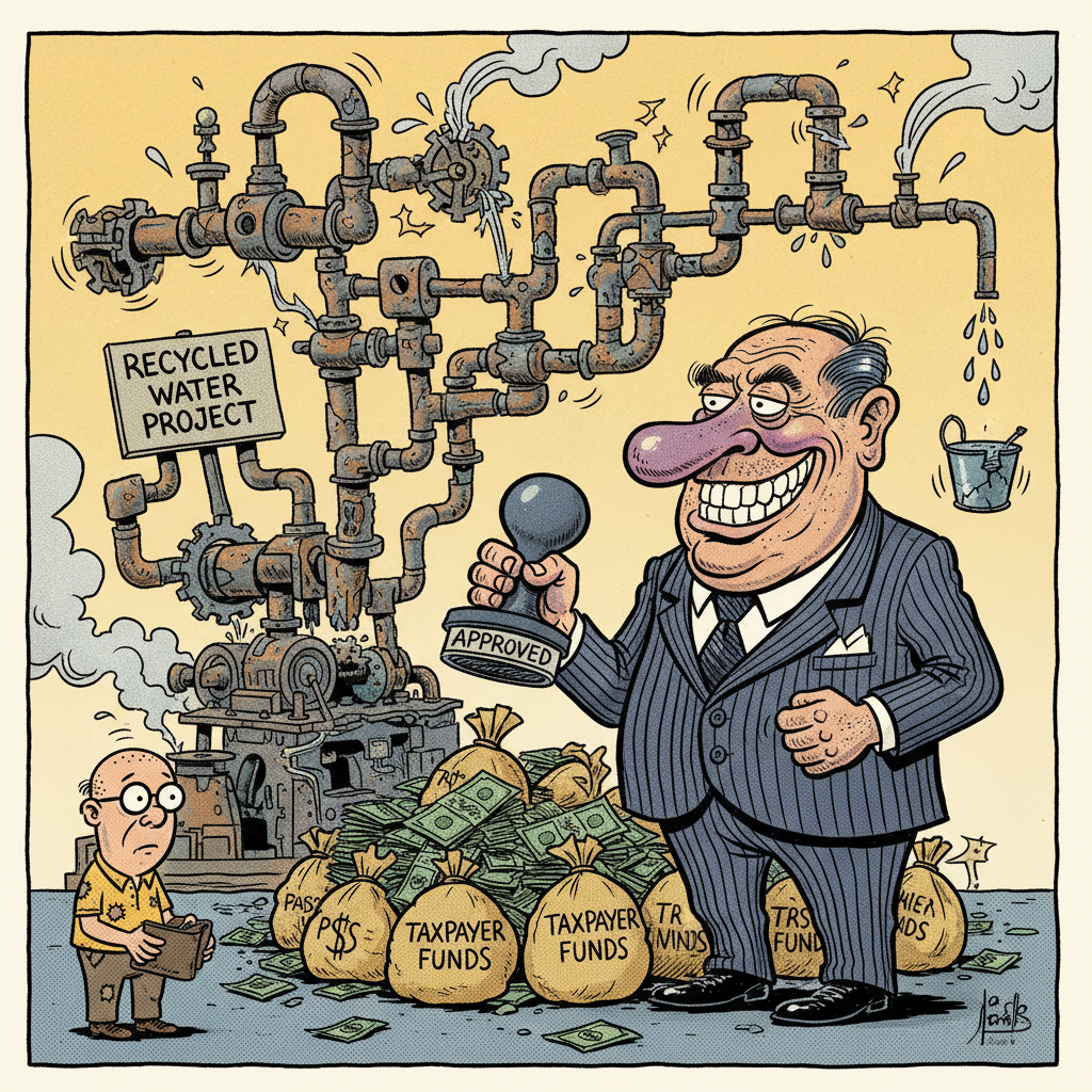 GREEN BOONDOGGLE EXTENDED! MORE TAXPAYER DOLLARS FOR 'RECYCLED' WATER?