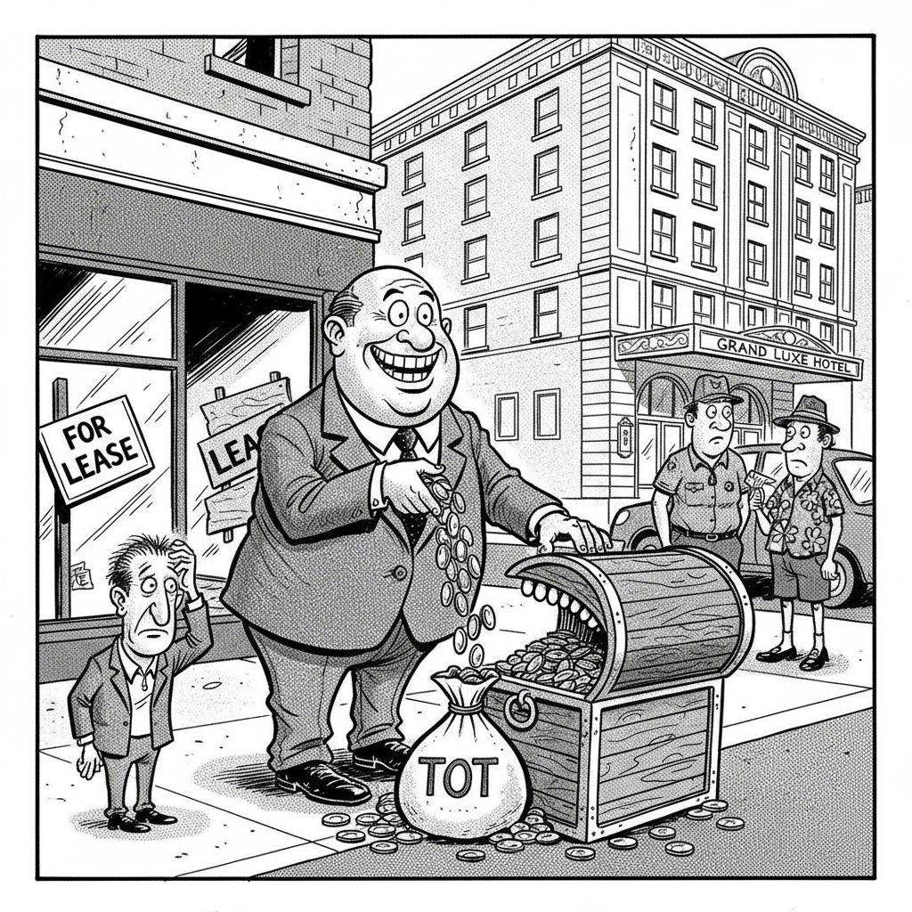 HOTEL TAX HAUL: CITY CELEBRATES, TAXPAYERS GET THE SHAFT AGAIN!