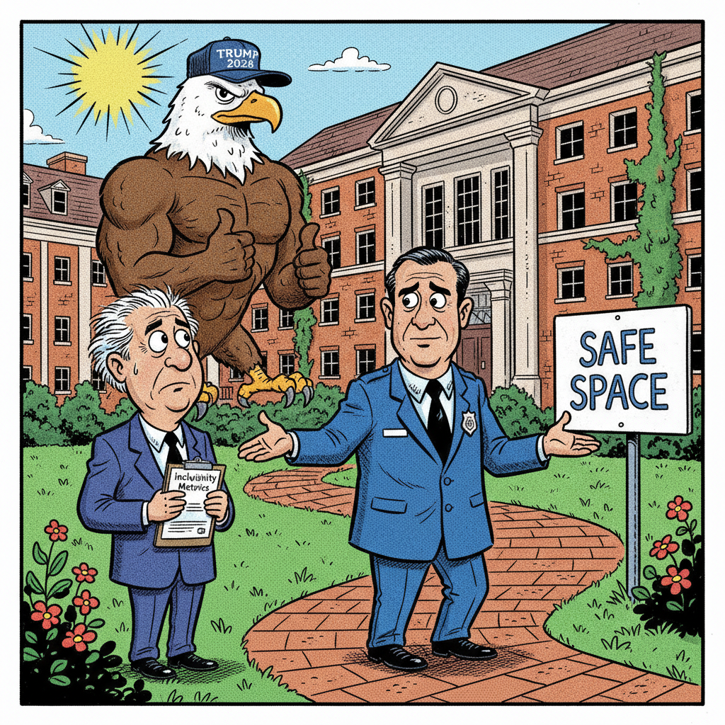 ILLEGAL PARENT NABBED ON CAMPUS: TRUMP'S AMERICA, BABY!