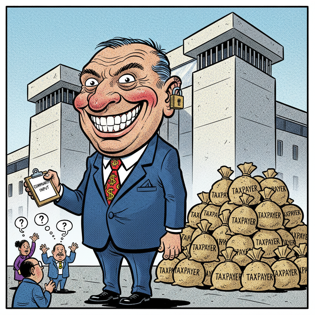 JAIL EXPANSION: OUR OVERLORDS WANT YOUR 'INPUT' ON YOUR NEW TAX BILL!