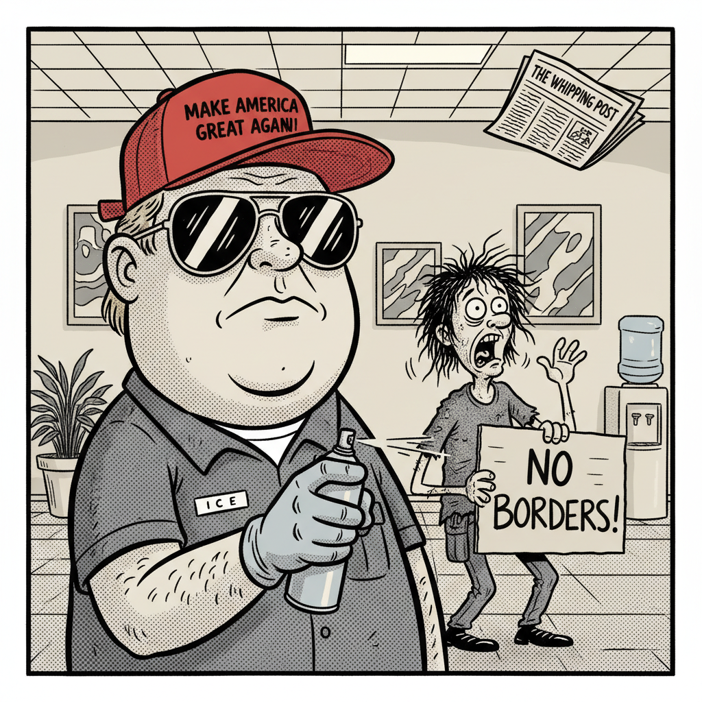 LEFTIST JAIL LOBBYIST GETS PEPPERED: MAYBE TRY THE DOOR NEXT TIME, HONEY?