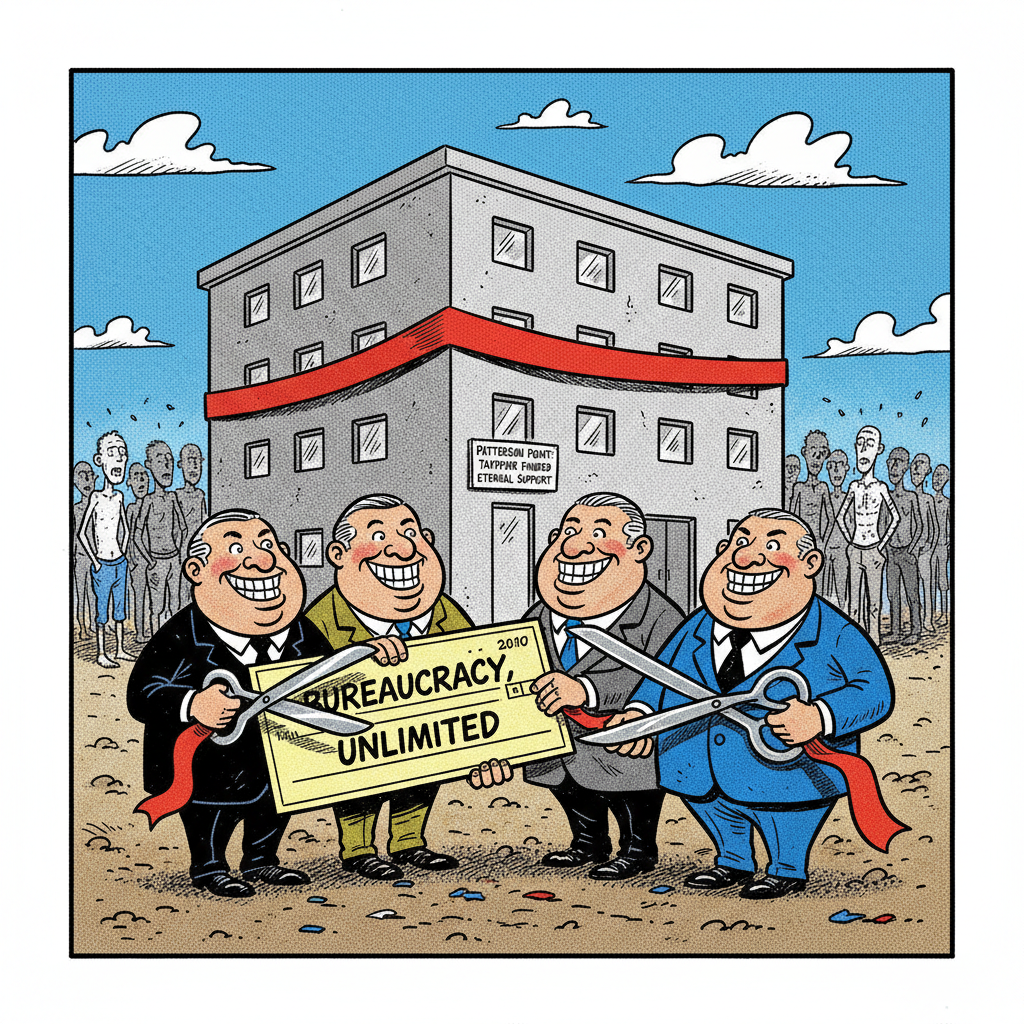 LOCAL BUREAUCRATS CELEBRATE HOUSING PROJECT TAXPAYERS ARE STILL PAYING FOR