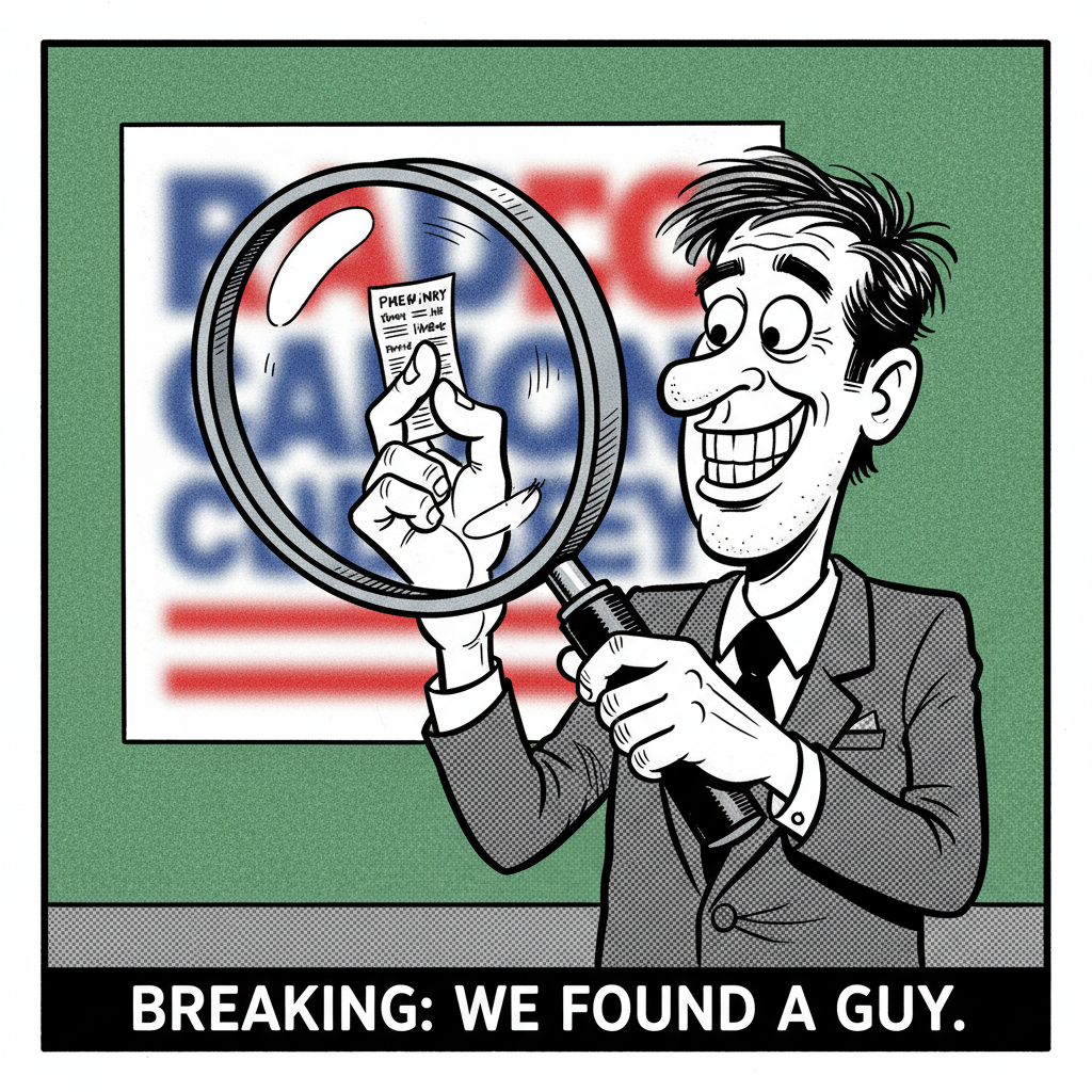 LOCAL NEWS DISCOVERS... A GUY RUNNING FOR OFFICE?!