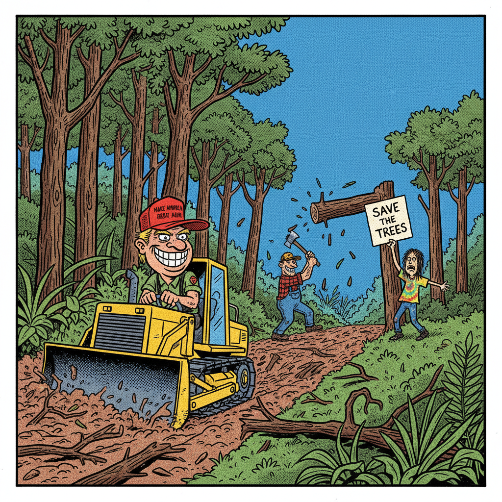 LOGGERS TO THE RESCUE! TRUMP ADMIN UNTANGLES ECO-RED TAPE!