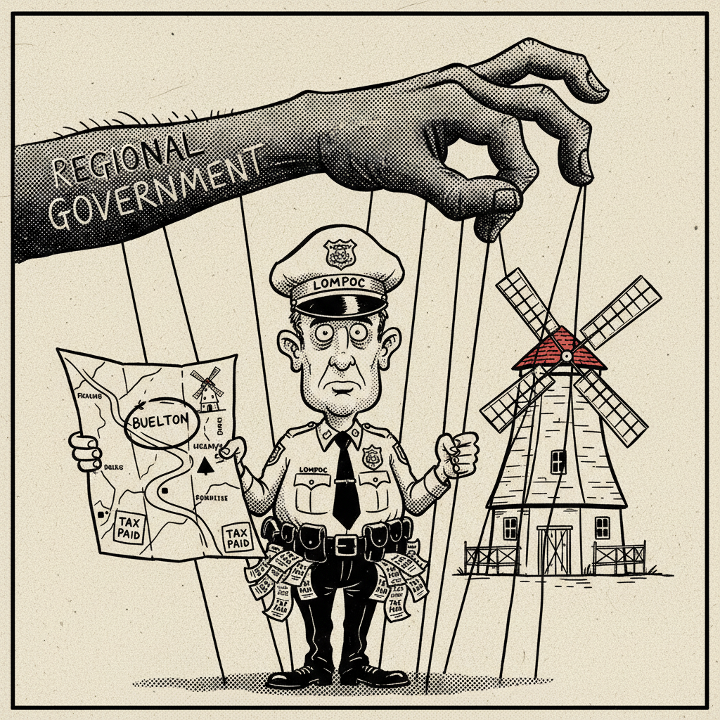 LOMPOC'S NEW BEAT: SHARING COPS, NOT CRIME-FIGHTING SECRETS!