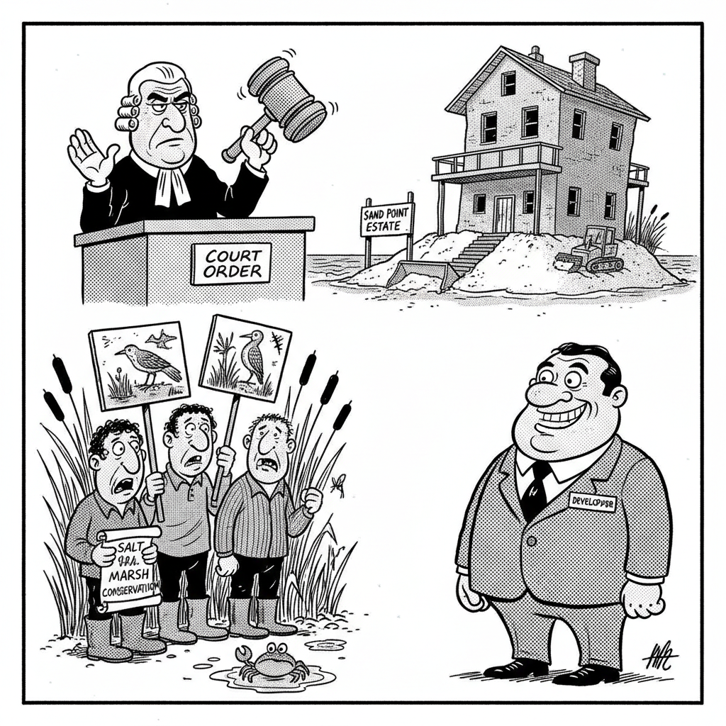 MARSH MADNESS: LEFTY LAWSUIT SWAMPED BY LOBSTERMAN'S LUXURY PAD!