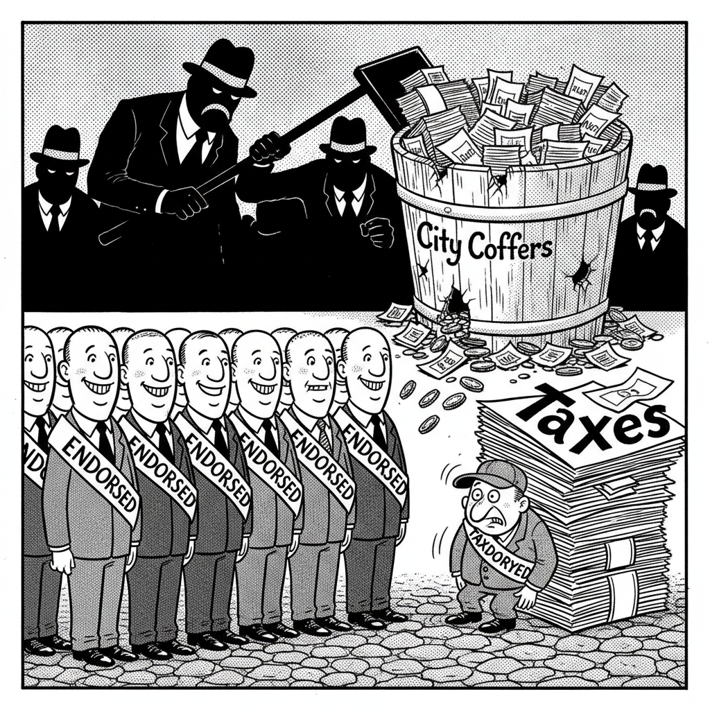 MAYORAL FARCE: LEFTISTS FLOCK TO ENDORSE MORE OF THE SAME TAX-AND-SPEND FUTILITY
