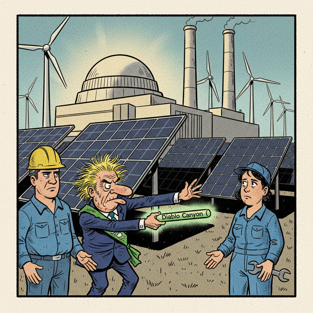 NEWSOM’S NUCLEAR NIGHTMARE: 'GREEN' GOVERNOR ABANDONS DIABLO PLANT TO ADULTS IN ROOM