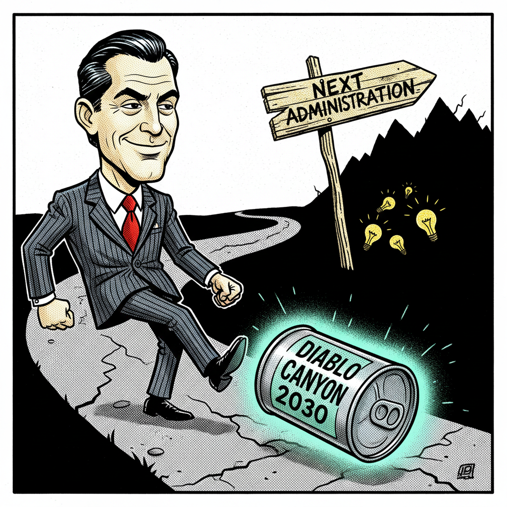 NEWSOM TO DIABLO CANYON: 'YOU'RE FIRED!' (BUT NOT REALLY, HE'S JUST KICKING THE CAN)
