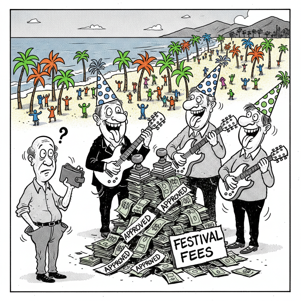 PALM TREES, PARTY MONEY, AND PROGRESSIVE PIE-IN-THE-SKY PERMITS!