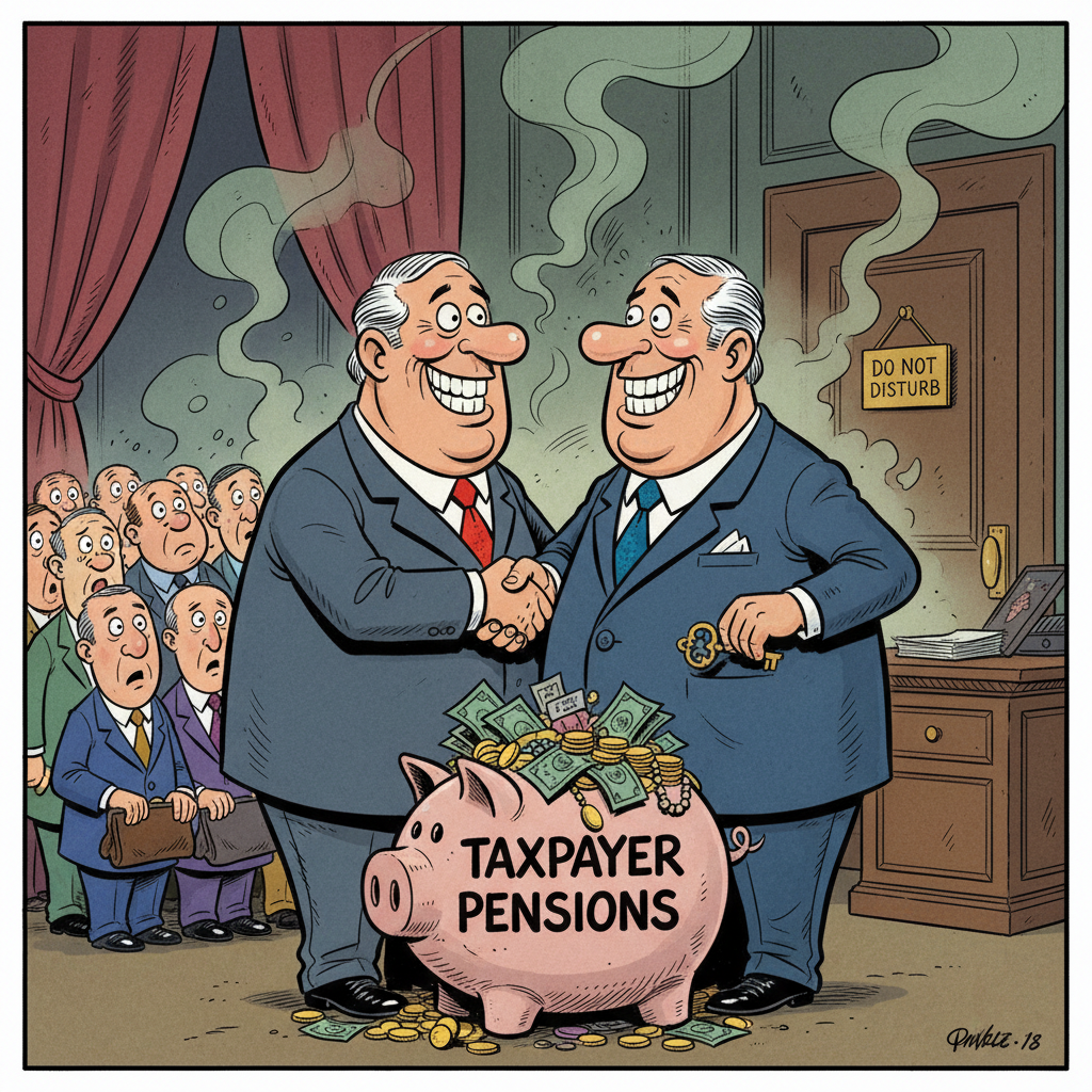PENSION PIRATES PLOT! SUPERVISORS EYE SWEET RETIREMENT BOARD GIGS
