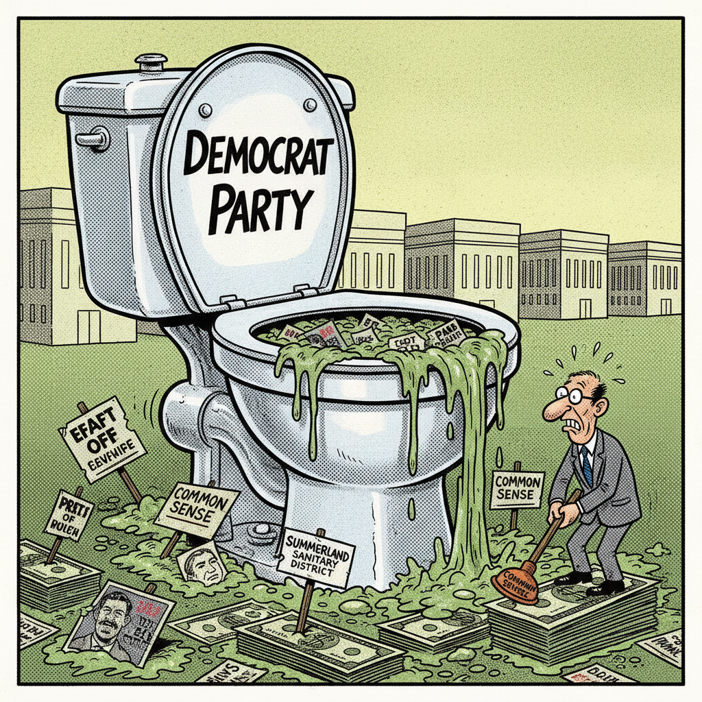 POOP PATROLS: SUMMERLAND'S SEWER SOCIALISTS DEMAND THEIR DAY AT THE POLLS!
