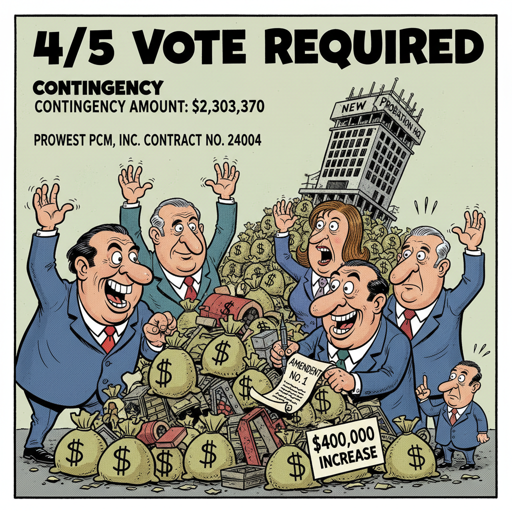 PROBATION HEADQUARTERS BUDGET BLOOMS, COUNTY TAXPAYERS GET THE WEEDS