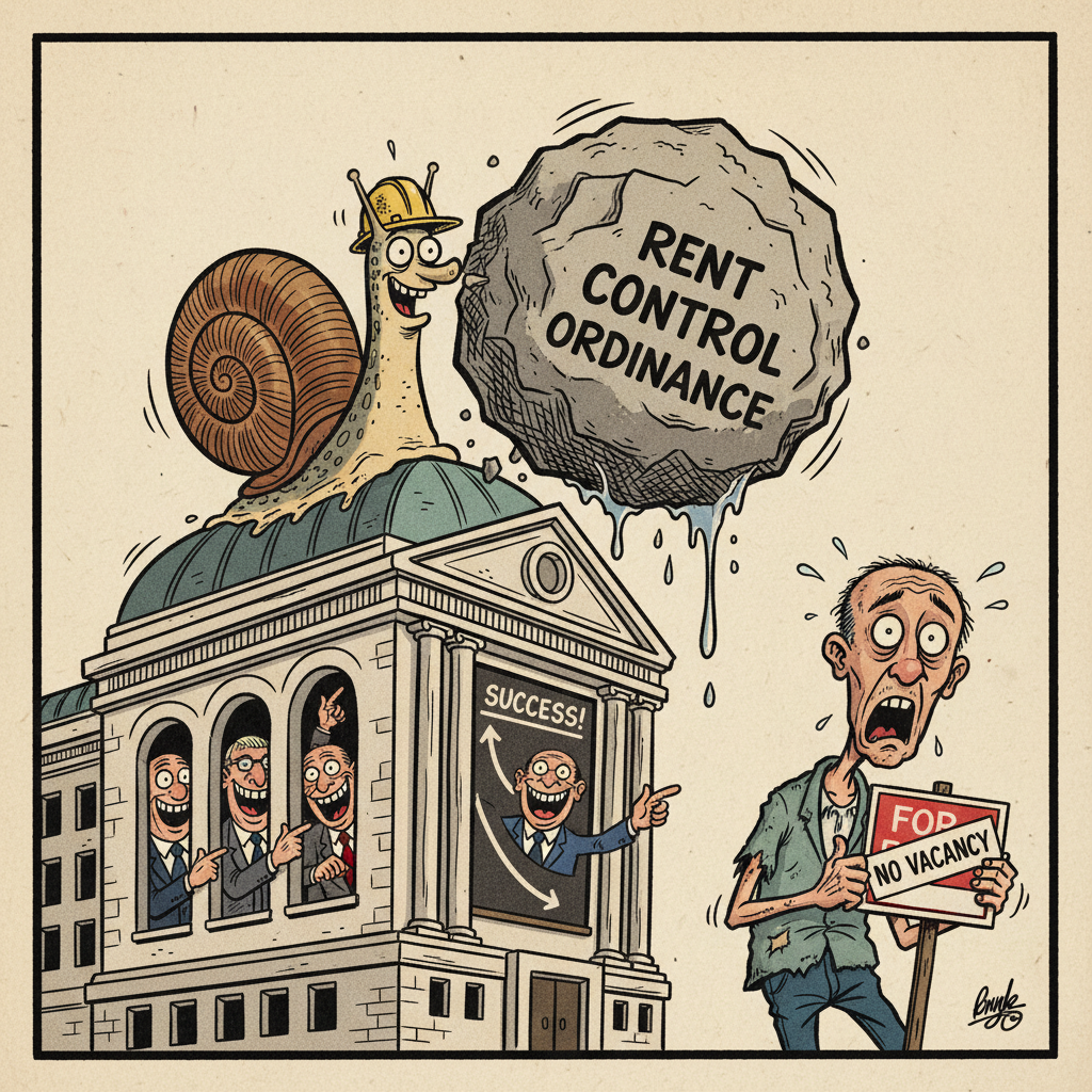 RENT CONTROL SCHEME CLUNKS FORWARD, GUARANTEED TO SOLVE NOTHING