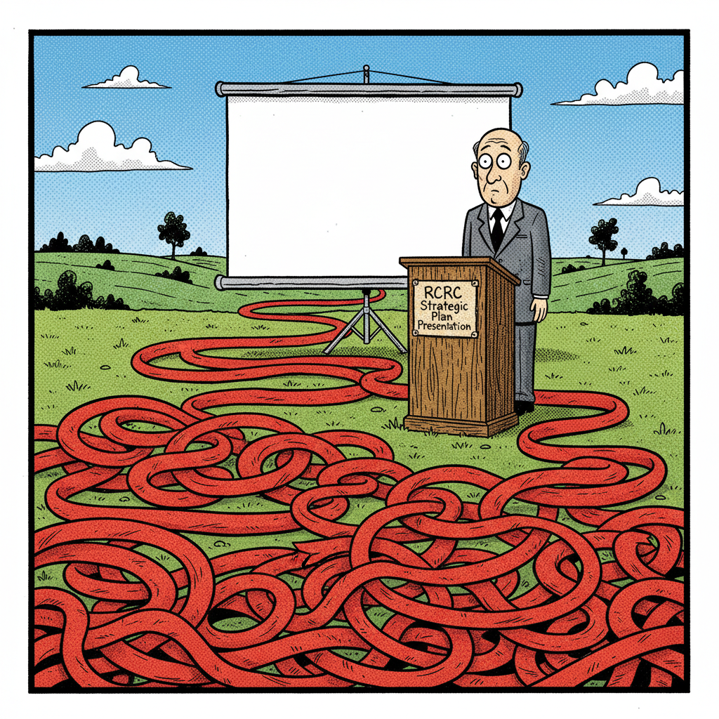 RURAL REPRESENTATIVES 'STRATEGIC PLAN' DECLARED 'NOT A PROJECT' BY COUNTY — IS IT A PARODY?
