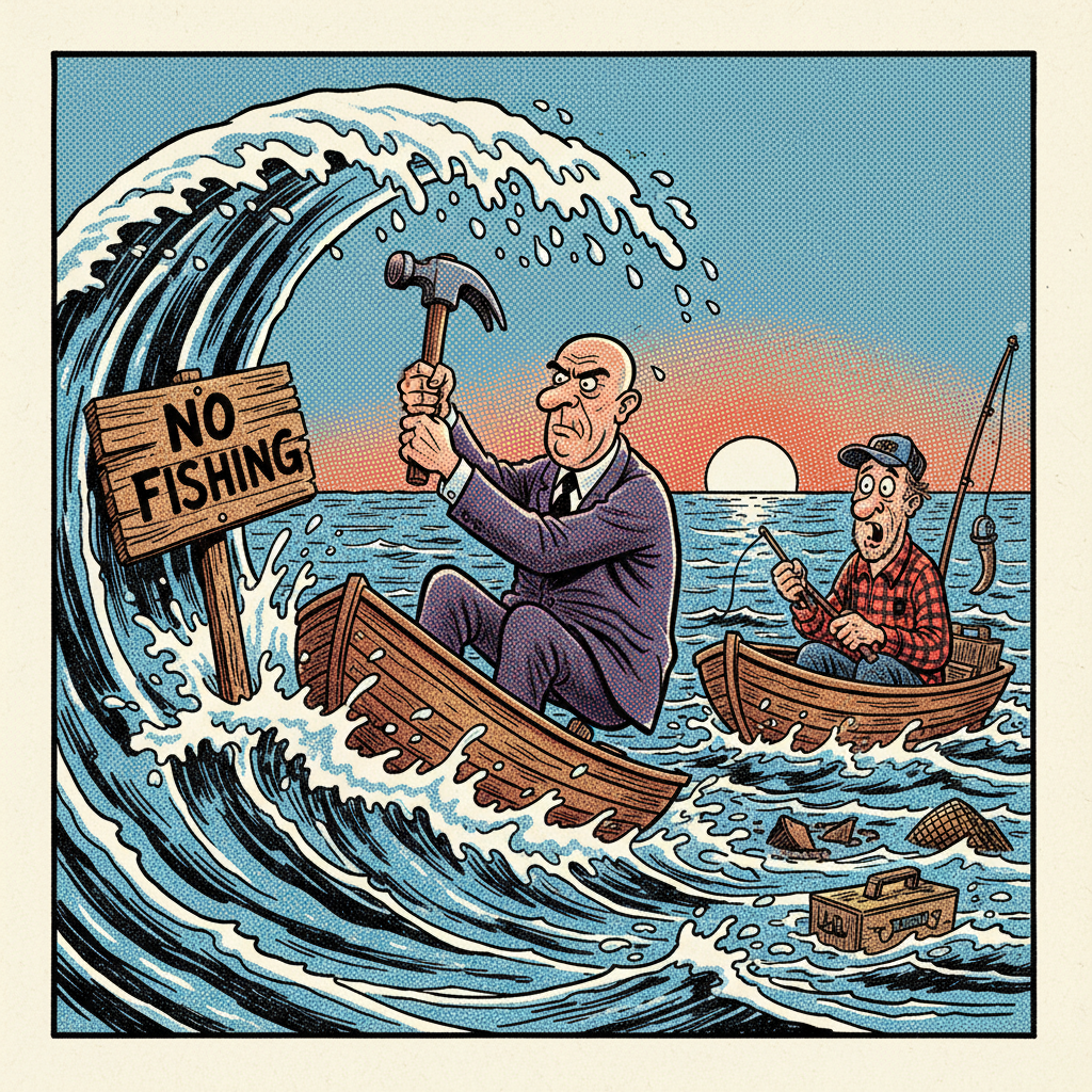 SACRAMENTO PUTS 'NO TRESPASSING' SIGNS ON EIGHTEEN SQUARE MILES OF PACIFIC OCEAN
