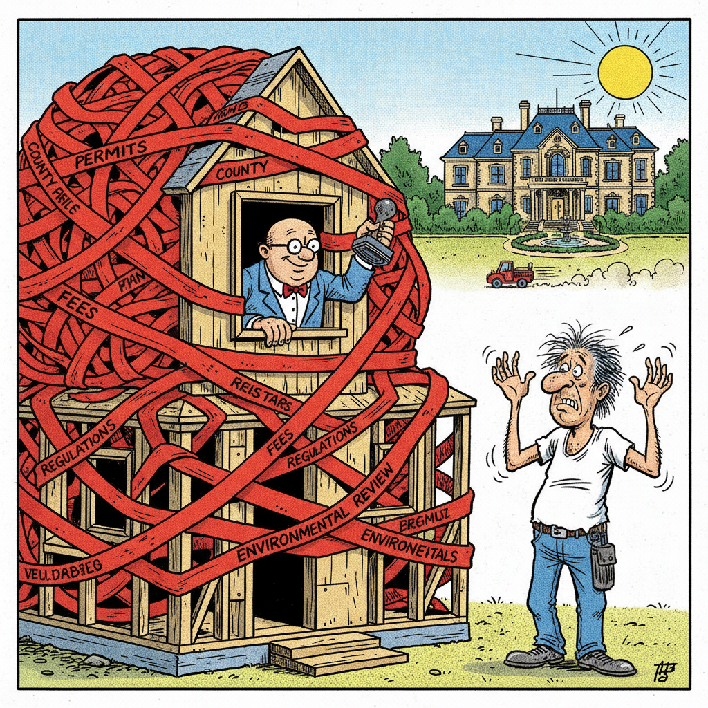 SB COUNTY PERMITS: MORE RED TAPE, FEWER HOUSES. SURPRISE!